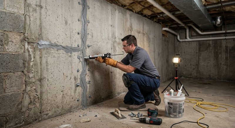 Basement Crack Repair in Dripping Springs, TX