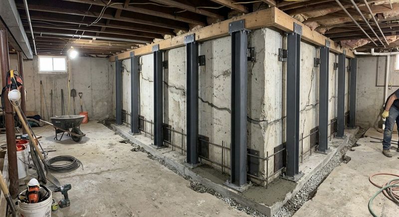 Basement Stabilization in Dripping Springs, TX