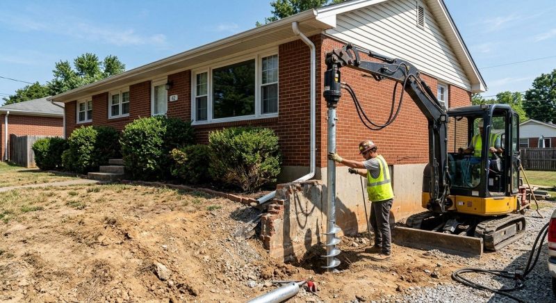 Helical Pile Installation in Dripping Springs, TX